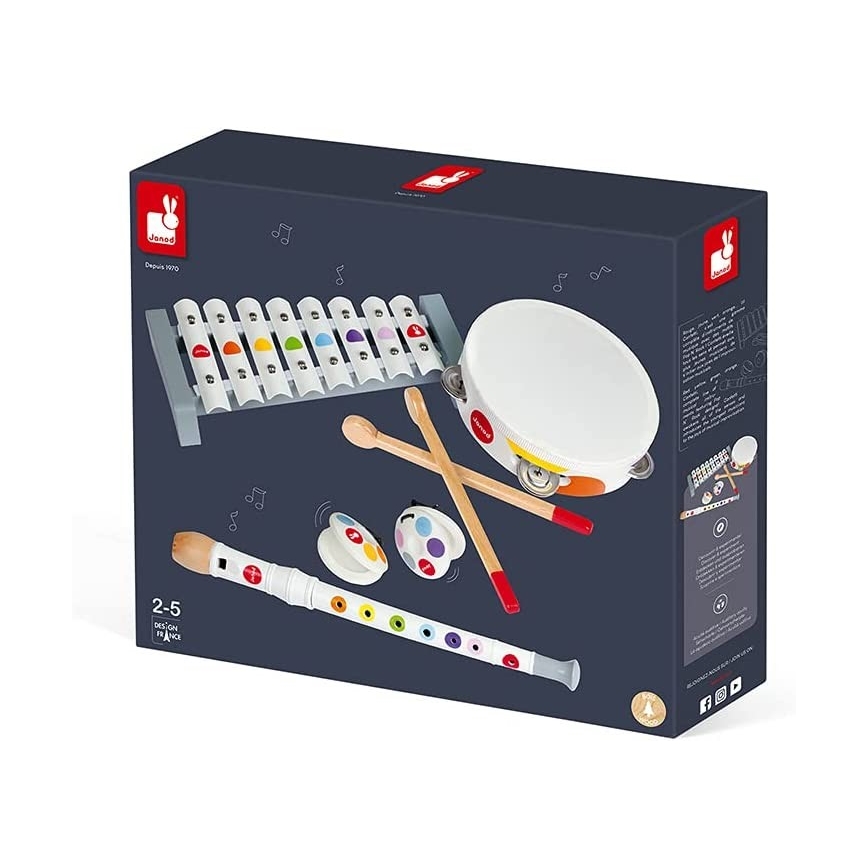 Janod - Set med musikinstrument CONFETTI