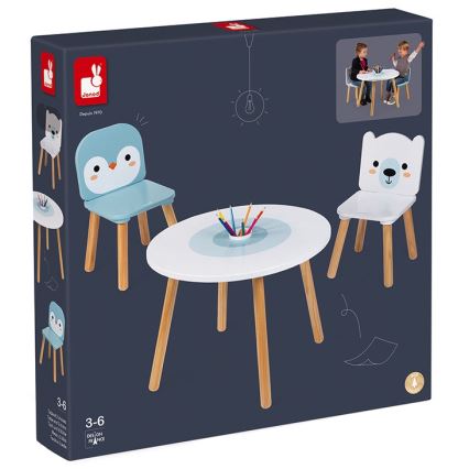 Janod - Träbord med stolar