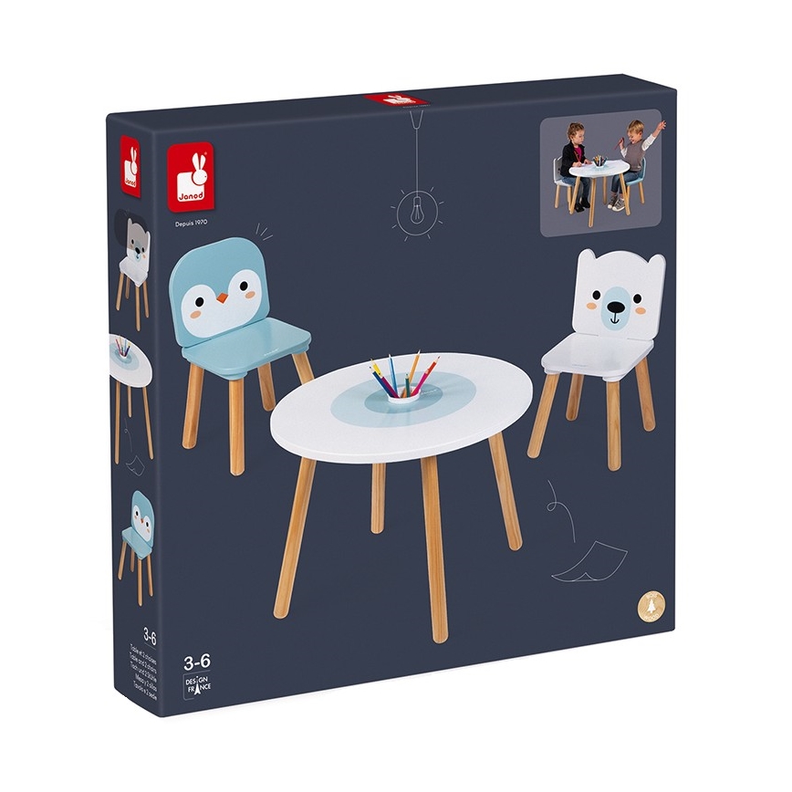 Janod - Träbord med stolar