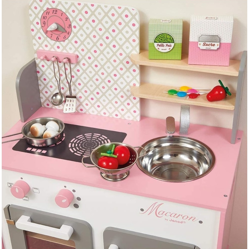 Janod - Träkök MACARON rosa