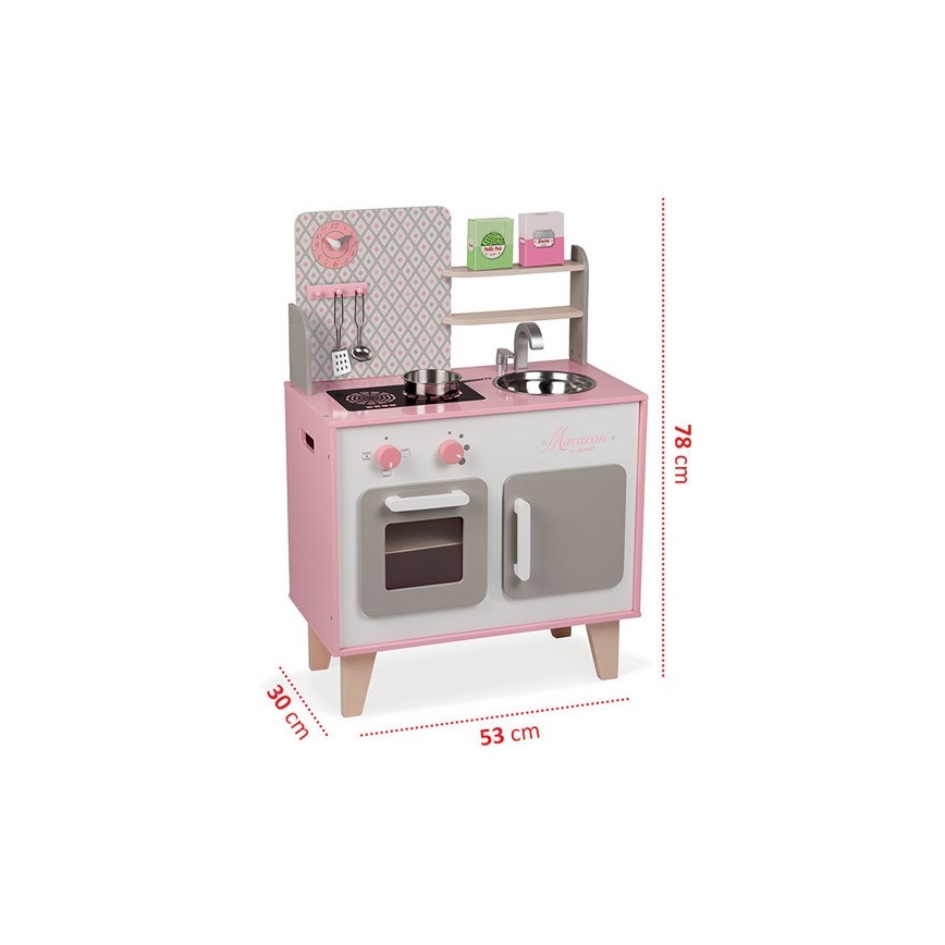 Janod - Träkök MACARON rosa