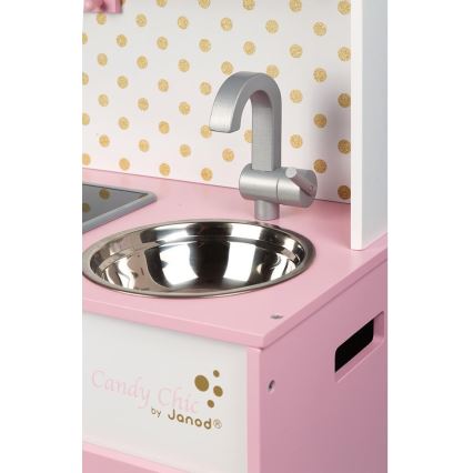 Janod - Träkök med LED-kokplattor CANDY CHIC