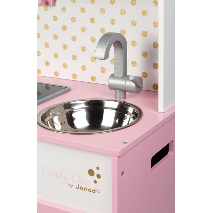 Janod - Träkök med LED-kokplattor CANDY CHIC