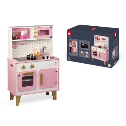 Janod - Träkök med LED-kokplattor CANDY CHIC
