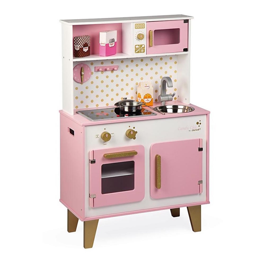 Janod - Träkök med LED-skiva CANDY CHIC