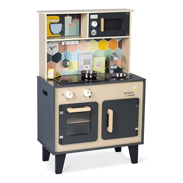 Janod - Träkök med LED-spis MOZAIC 2xLR6