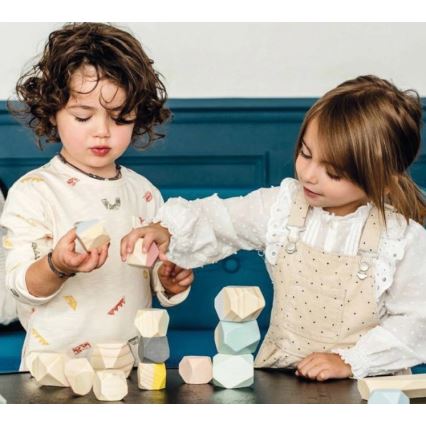 Janod - Wooden blocks SWEET COCOON 20 delar stones