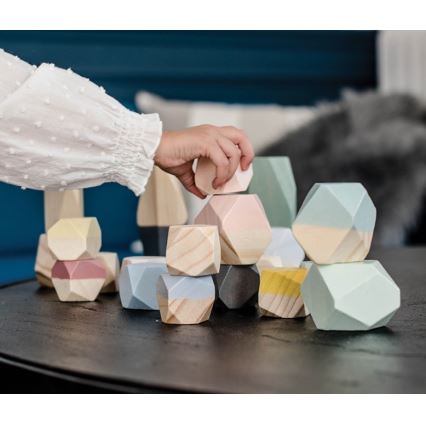 Janod - Wooden blocks SWEET COCOON 20 delar stones