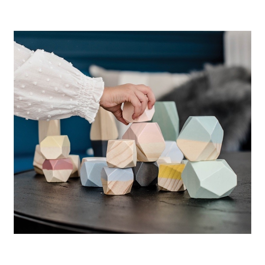 Janod - Wooden blocks SWEET COCOON 20 delar stones