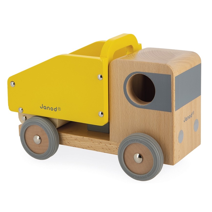 Janod - Wooden excavator och truck BOLID