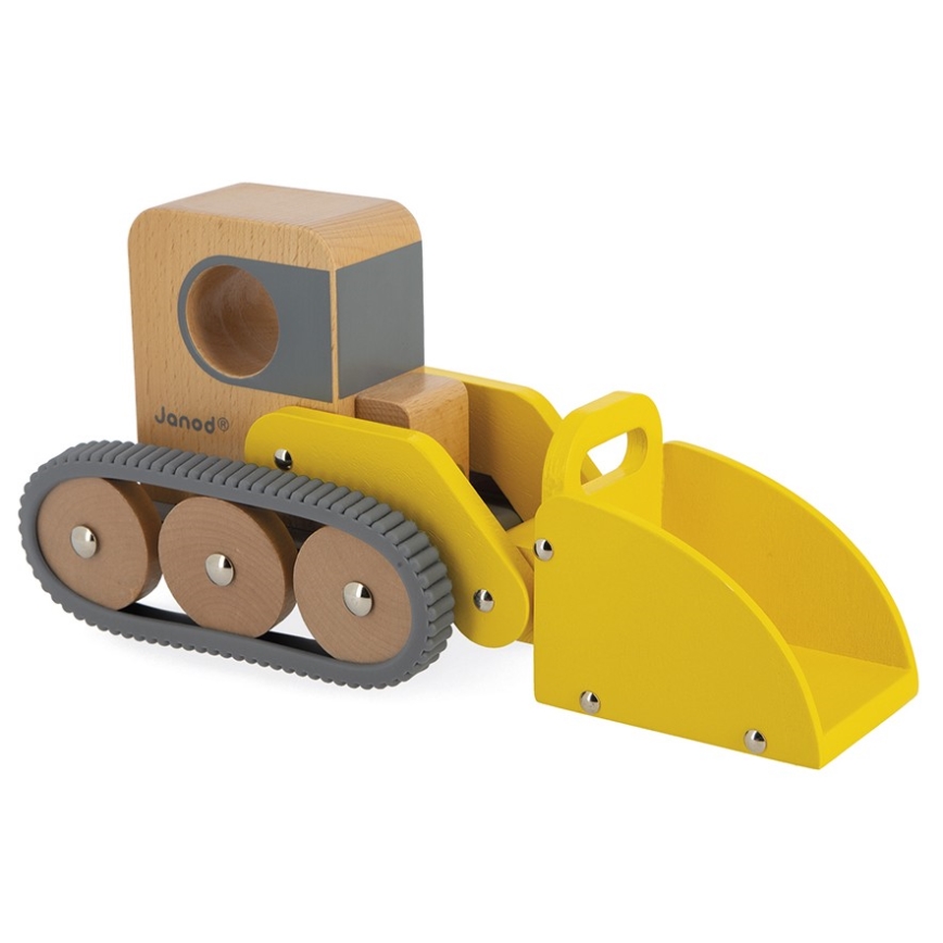 Janod - Wooden excavator och truck BOLID