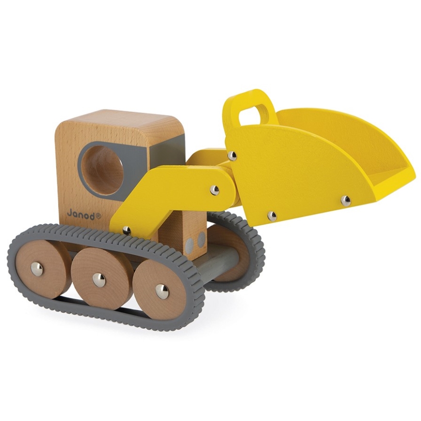Janod - Wooden excavator och truck BOLID