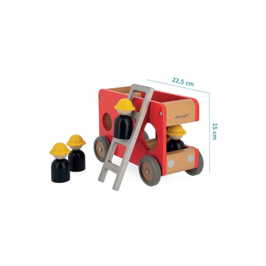 Janod - Wooden fire truck BOLID