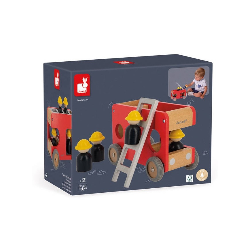Janod - Wooden fire truck BOLID