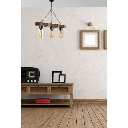 JASMIN 3xE27/40W/230V brun/beige