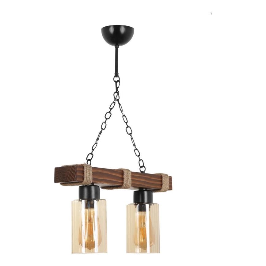 JASMIN taklampa 2xE27/40W/230V brun/béige