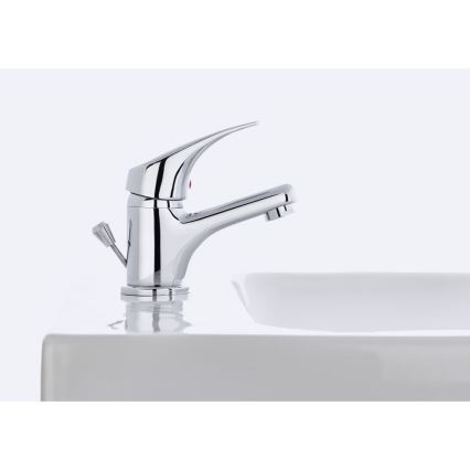 JIKA H3111N10041111 - Kran till handfat + avlopp med bräddavlopp TALAS 12,3 cm skinande krom