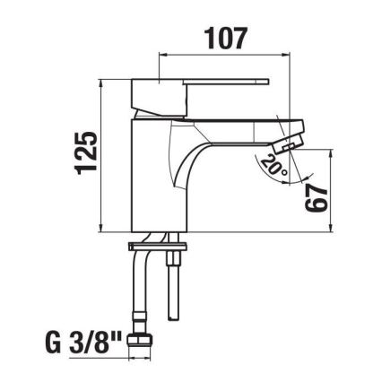 JIKA H3111Z10041101 - Kran till handfat LYRA 12,5 cm skinande krom