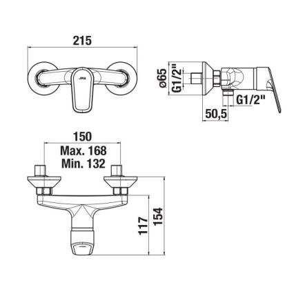 JIKA H3312E70044001 - Dushkran TALAS skinande krom