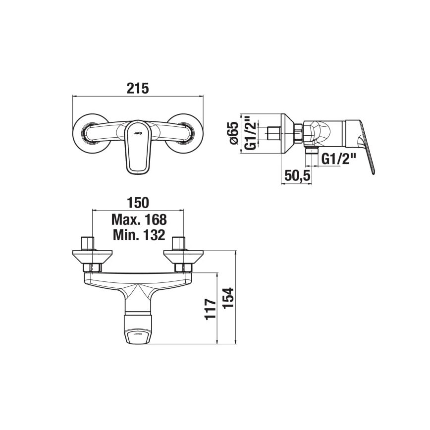 JIKA H3312E70044001 - Dushkran TALAS skinande krom