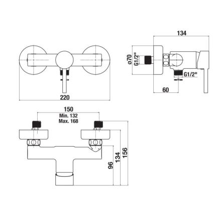 JIKA H3312F70044001 - Dushkran MIO skinande krom