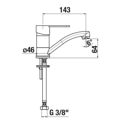 JIKA H3511Z10042201 - Vaskkran LYRA 14,3 cm skinande krom