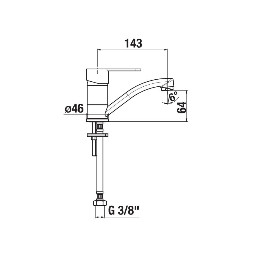 JIKA H3511Z10042201 - Vaskkran LYRA 14,3 cm skinande krom