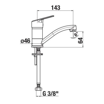JIKA H3512E10042201 - Vaskkran LYRA 14,3 cm skinande krom