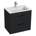 JIKA H4536021763521 - Badrumsskåp med handfat CUBE 60,7x65 cm svart