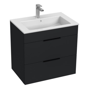 JIKA H4536021763521 - Badrumsskåp med handfat CUBE 60,7x65 cm svart