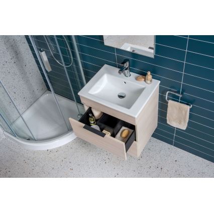 JIKA H4536021765141 - Badrumsskåp med handfat CUBE 60,7x65 cm ask