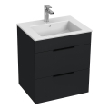 JIKA H4536121763521 - Badrumsskåp med handfat CUBE 60,7x55 cm svart