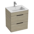 JIKA H4536121765141 - Badrumsskåp med handfat CUBE 60,7x55 cm ask