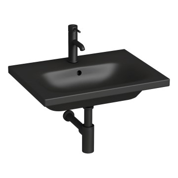 JIKA H8127137161041 - Vögghängt handfat MIO 60x45 cm keramik/matt svart