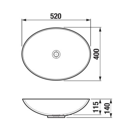 JIKA H8183640001121 - Bänkvask ASTRA 52x40 cm keramik/vit