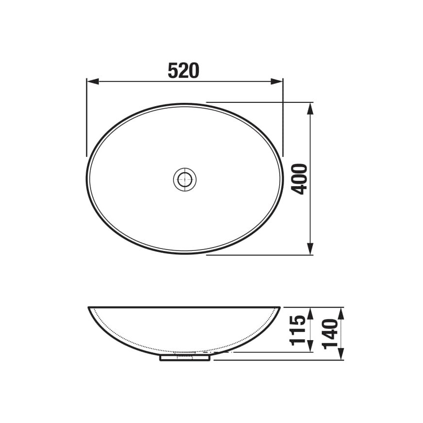 JIKA H8183640001121 - Bänkvask ASTRA 52x40 cm keramik/vit