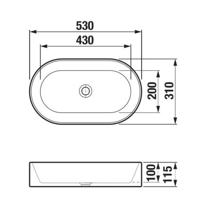 JIKA H8183660001121 - Bänkvask ASTRA 53x31 cm keramik/vit