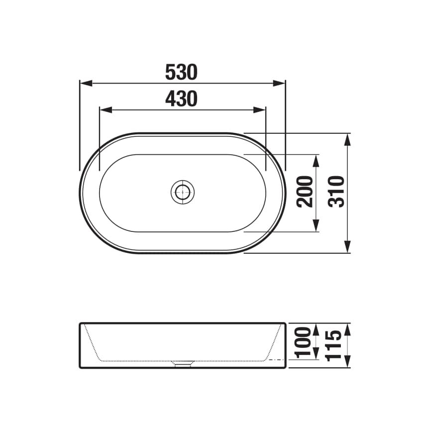JIKA H8183660001121 - Bänkvask ASTRA 53x31 cm keramik/vit