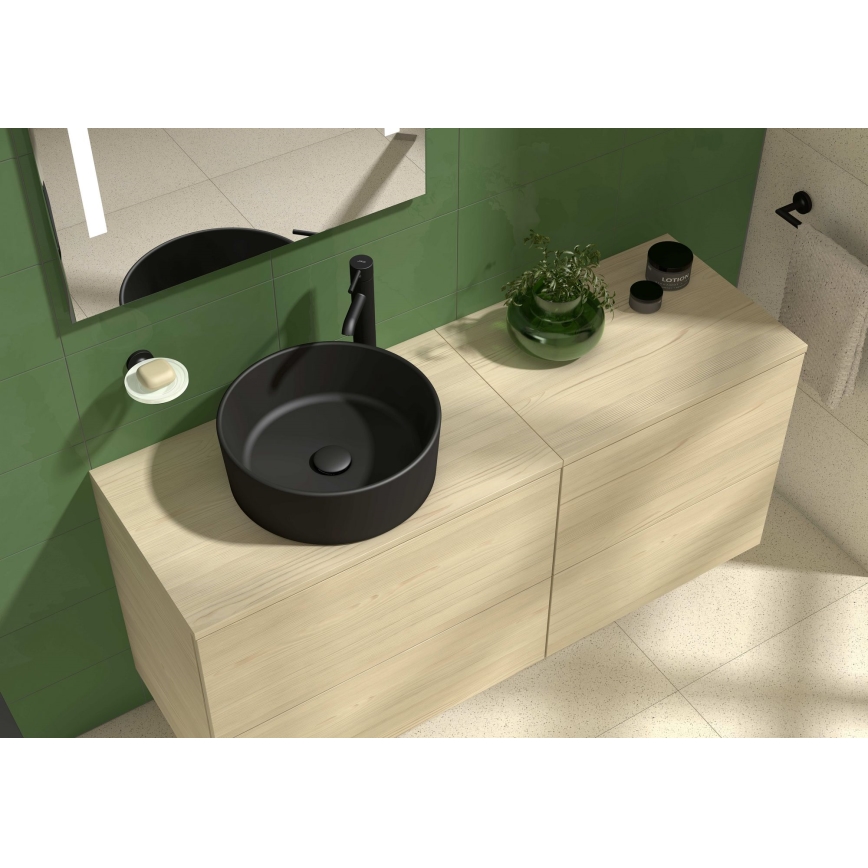 JIKA H8184207161121 - Bänkvask CUBITO diameter 40 cm keramik/matt svart
