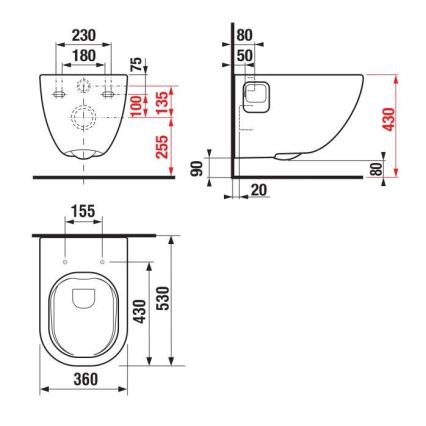 JIKA H8207160000001 - Vägghängt WC MIO, keramik/vit