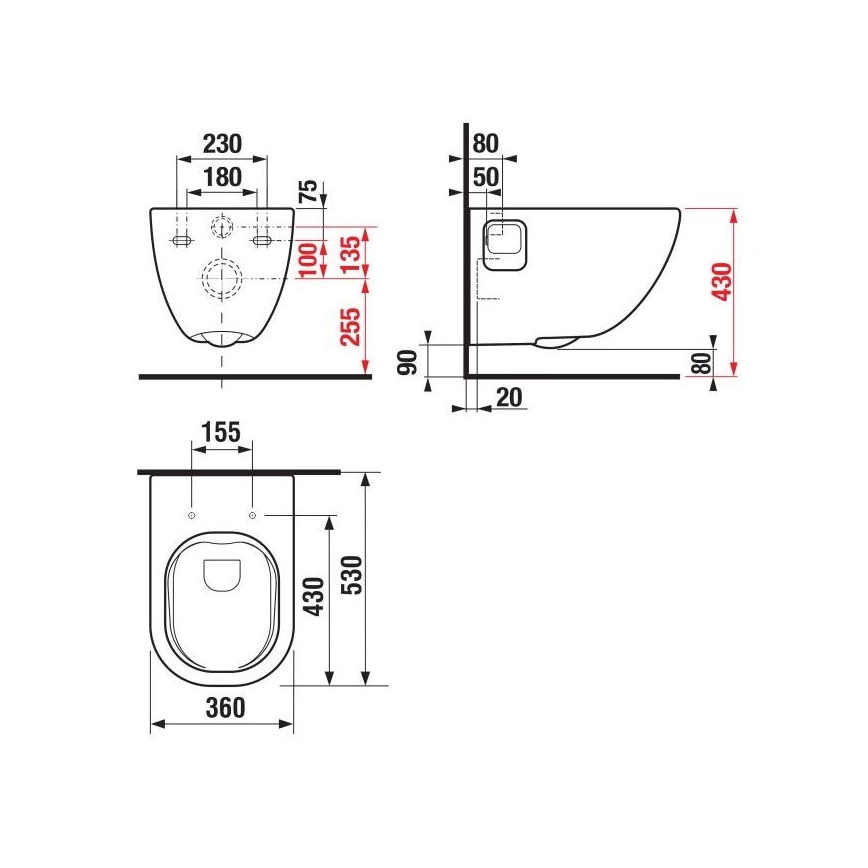 JIKA H8207160000001 - Vägghängt WC MIO, keramik/vit