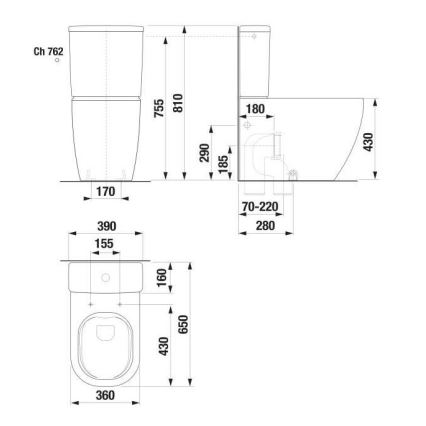 JIKA H8267160000001 - WC-stol MIO keramik/vit