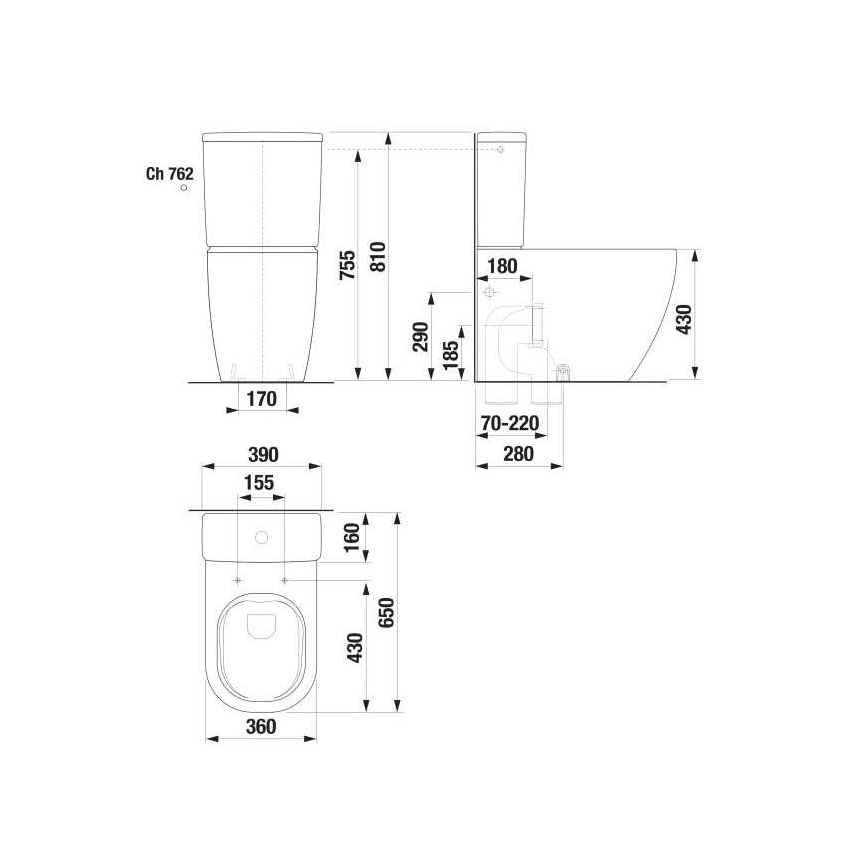 JIKA H8267160000001 - WC-stol MIO keramik/vit