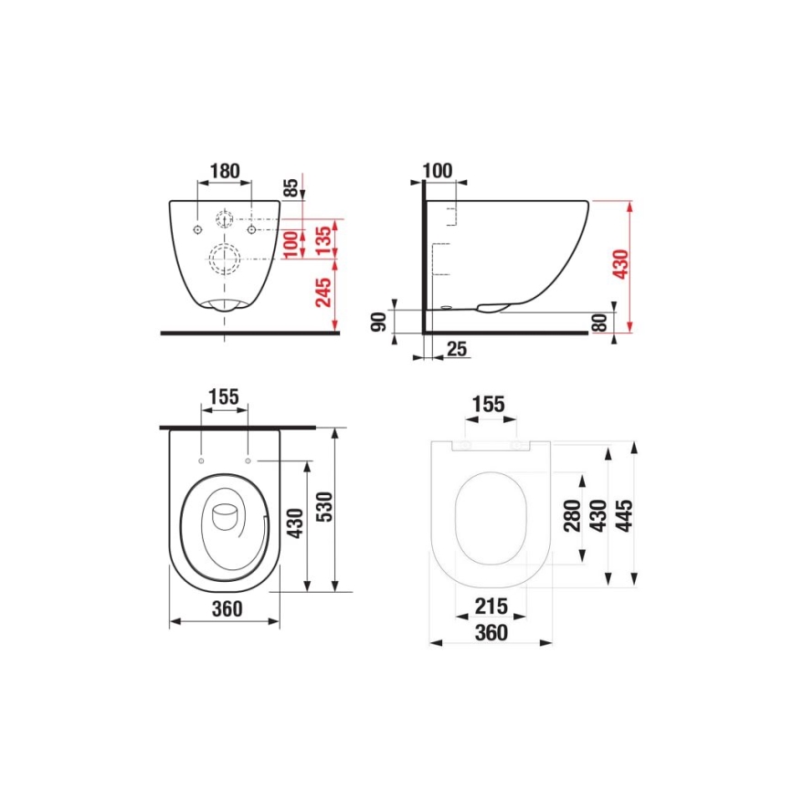 JIKA H8667180000001 - Vägghängd WC MIO keramik/vit + WC-sits SoftClose MIO duroplast/vit