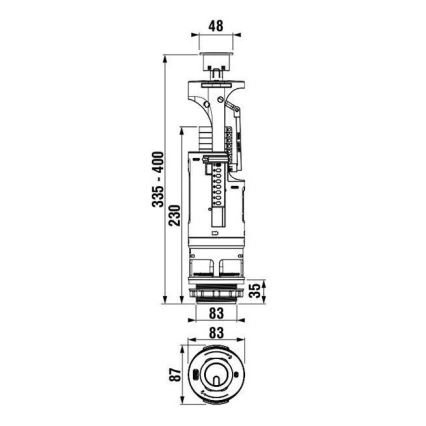 JIKA H8903760000001 - Spolknapp och spolventil med dubbelspolning, blank krom