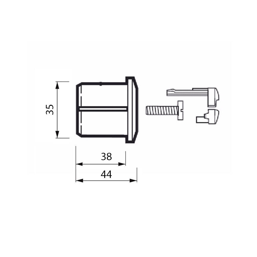 JIKA H8913630000001 - Spolknapp DUAL LYRA/DEEP polerad krom