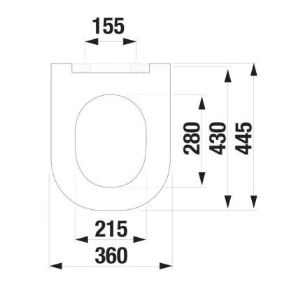 JIKA H8917167160631 - Toalettsits SoftClose MIO duroplast/matt svart