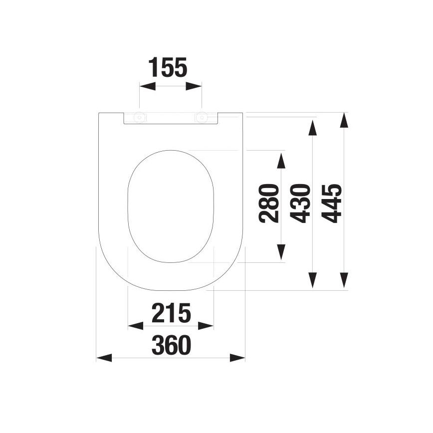 JIKA H8917167160631 - Toalettsits SoftClose MIO duroplast/matt svart