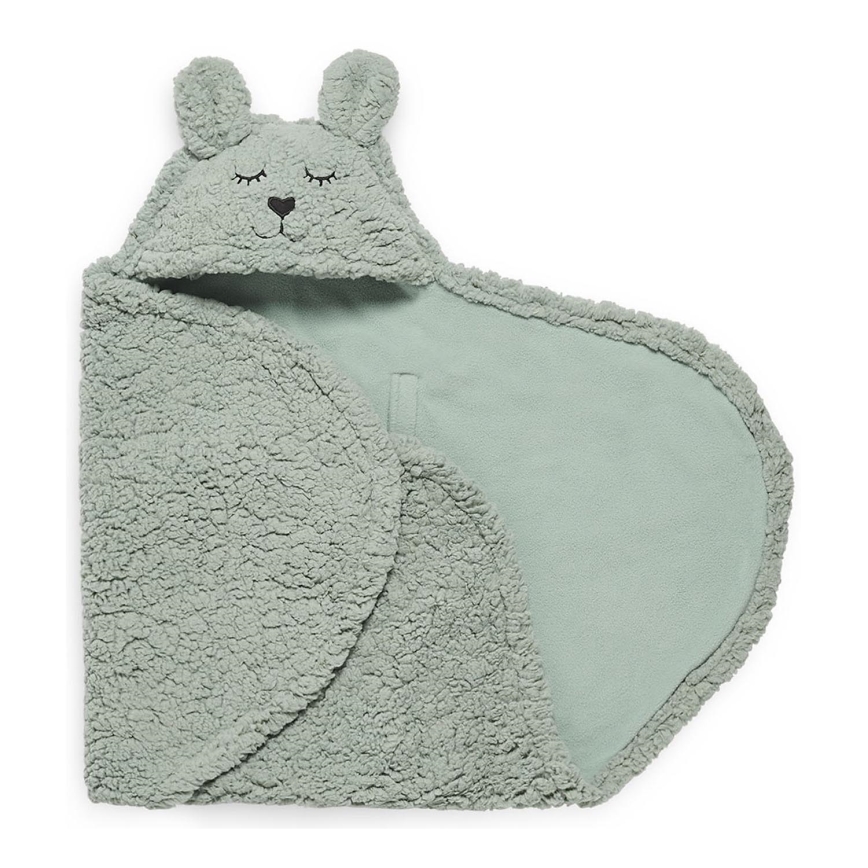 Jollein - Inlindningsfilt fleece Bunny 100x105 cm Ash Green