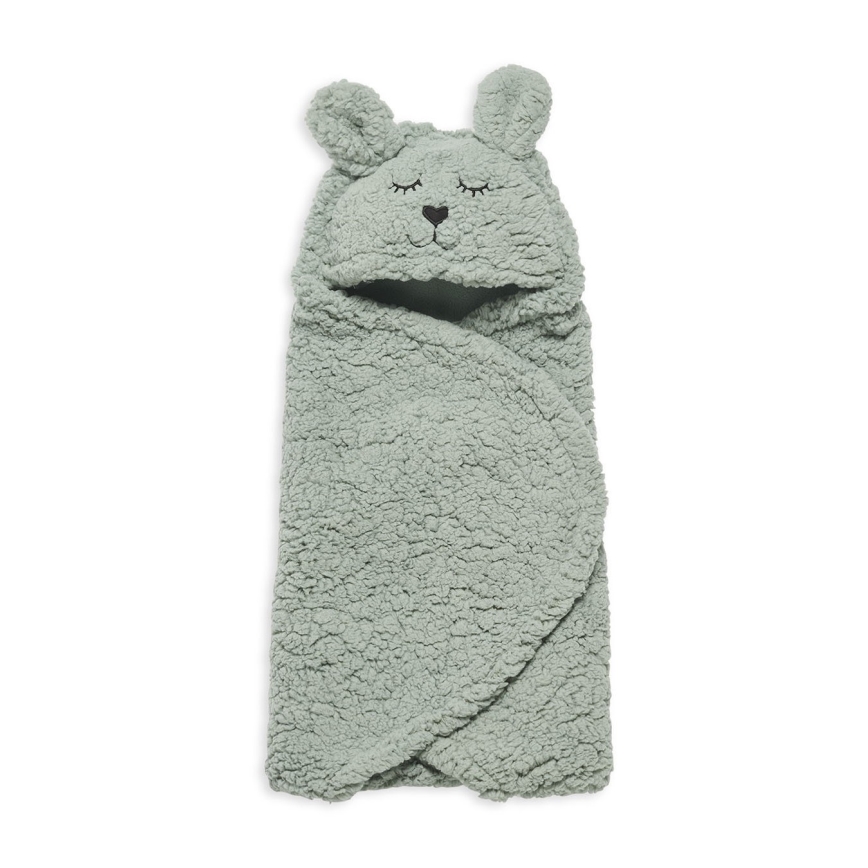 Jollein - Inlindningsfilt fleece Bunny 100x105 cm Ash Green